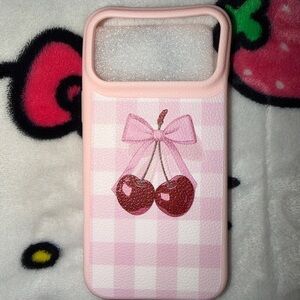 Pink Cherry Pattern Phone Case